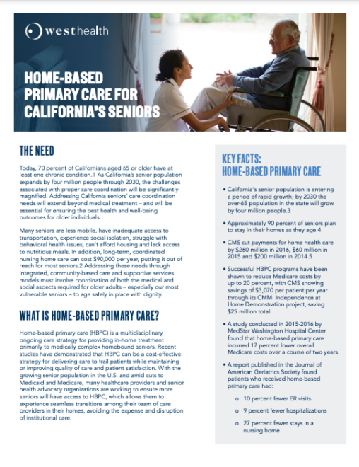 Home-Based Primary Care for California’s Seniors